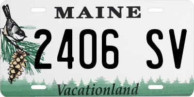 ME license plate 2406SV