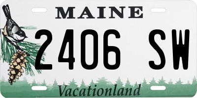ME license plate 2406SW