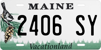 ME license plate 2406SY