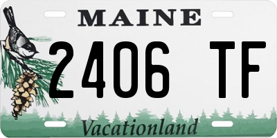 ME license plate 2406TF