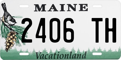 ME license plate 2406TH