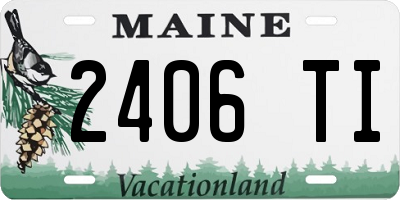 ME license plate 2406TI