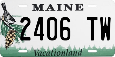 ME license plate 2406TW