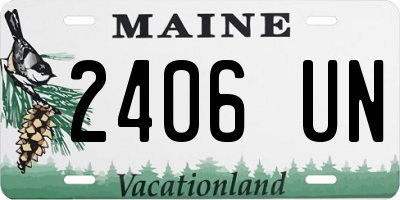 ME license plate 2406UN