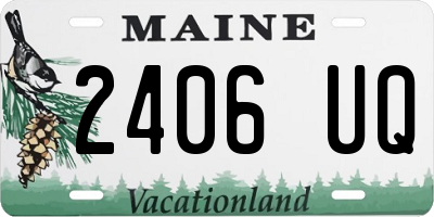 ME license plate 2406UQ