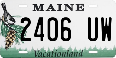 ME license plate 2406UW