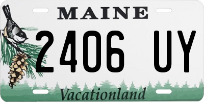 ME license plate 2406UY