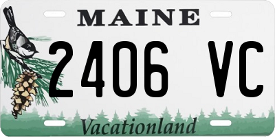 ME license plate 2406VC