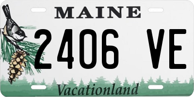 ME license plate 2406VE
