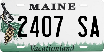 ME license plate 2407SA