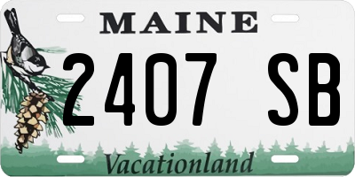 ME license plate 2407SB