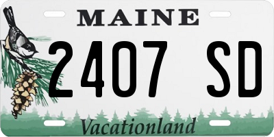 ME license plate 2407SD
