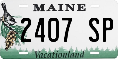 ME license plate 2407SP
