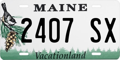 ME license plate 2407SX