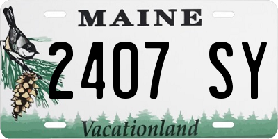 ME license plate 2407SY