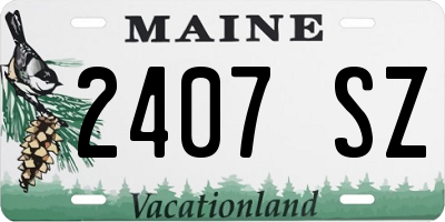 ME license plate 2407SZ