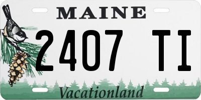 ME license plate 2407TI