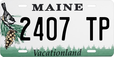ME license plate 2407TP