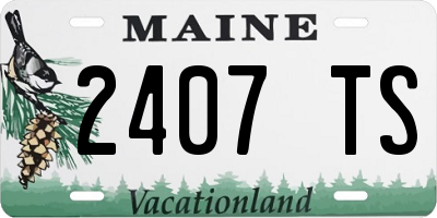 ME license plate 2407TS