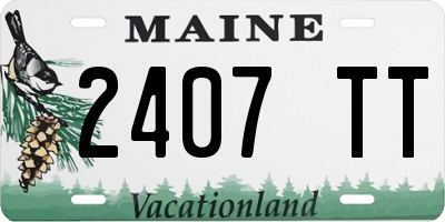 ME license plate 2407TT