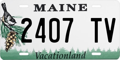 ME license plate 2407TV