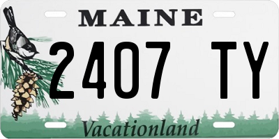 ME license plate 2407TY