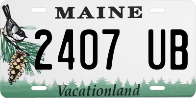 ME license plate 2407UB