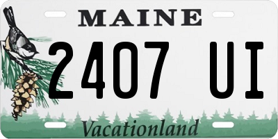 ME license plate 2407UI