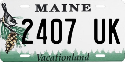 ME license plate 2407UK