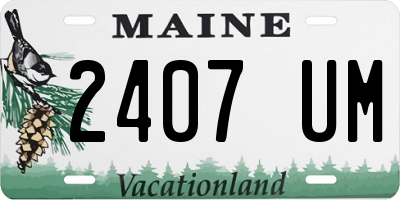 ME license plate 2407UM