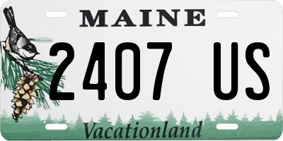 ME license plate 2407US