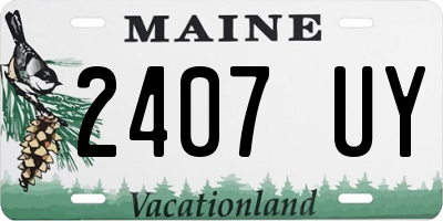 ME license plate 2407UY