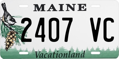 ME license plate 2407VC
