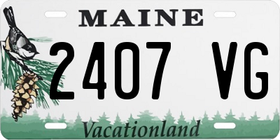 ME license plate 2407VG