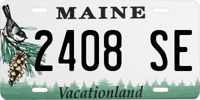 ME license plate 2408SE