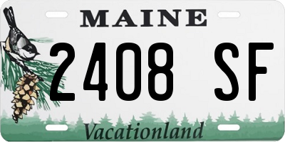 ME license plate 2408SF