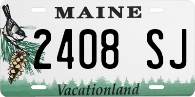 ME license plate 2408SJ