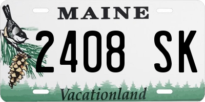 ME license plate 2408SK