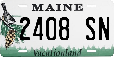 ME license plate 2408SN