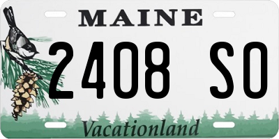 ME license plate 2408SO