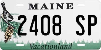 ME license plate 2408SP
