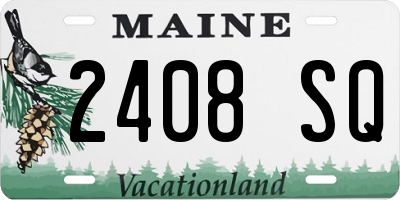 ME license plate 2408SQ
