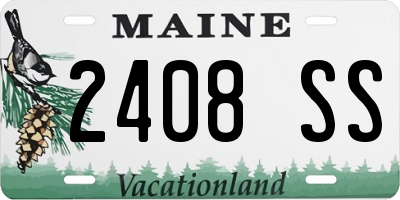 ME license plate 2408SS