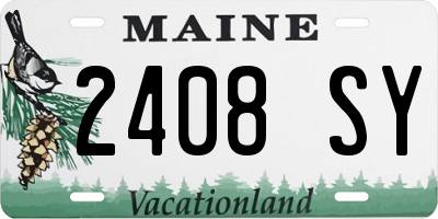ME license plate 2408SY