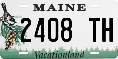 ME license plate 2408TH