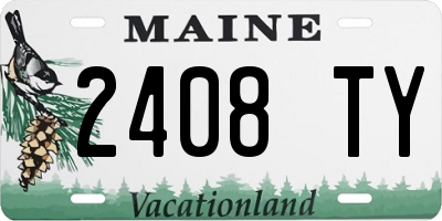 ME license plate 2408TY