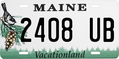 ME license plate 2408UB