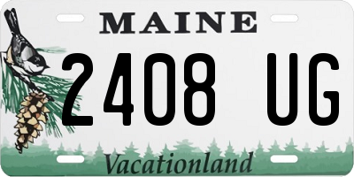 ME license plate 2408UG