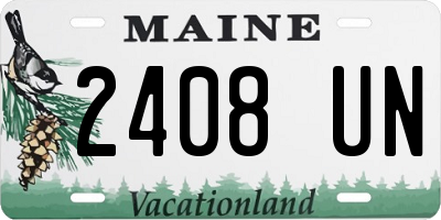 ME license plate 2408UN