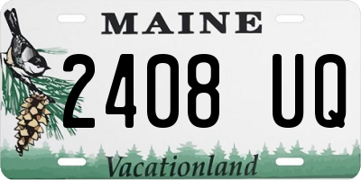 ME license plate 2408UQ